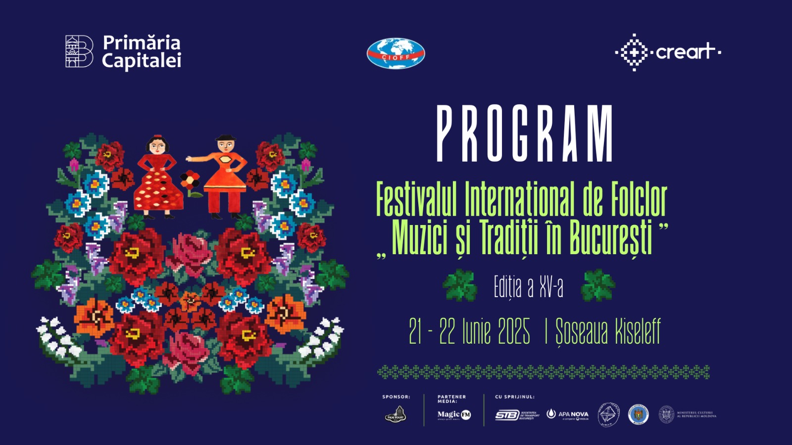 Descoperă Paradă Tradițională a Costumelor Populare la Festivalul Muzici și Tradiții, Traseu Piața George Enescu – Șoseaua Kiseleff, 21 iunie, București