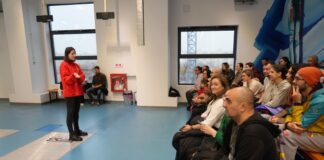 Ana Maria Bânză, antrenament în prima sală dedicată scrimei construită în România în ultimele patru decenii