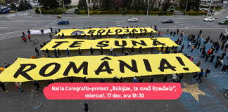 „Bolojan, te sună România!” – protest cu coregrafie în Piața Victoriei, miercuri seară