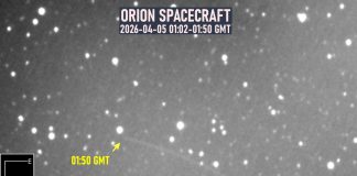 FOTO & VIDEO/ Imagini cu naveta Orion, în drum spre Lună, surprinse de Observatorul Astronomic București