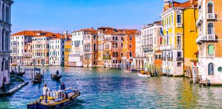 landscape photo of a Venice canal