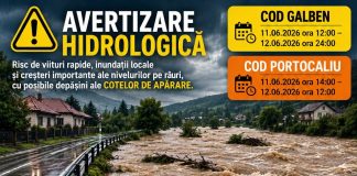 Atenționare de inundații în aproape toată țara. Sunt așteptate viituri rapide și depășiri ale cotelor de apărare