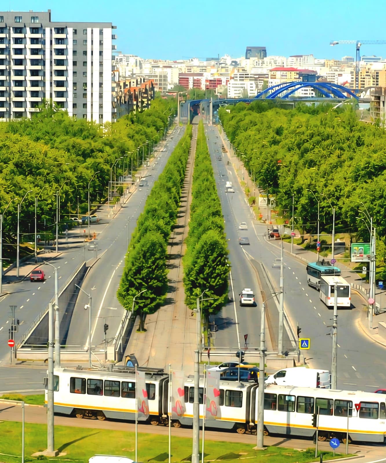 Au început lucrările la scuarul central al Căii Văcărești. Peste 300 de arbori vor transforma artera într-un coridor verde și vor reduce poluarea, zgomotul și disconfortul termic 1 Vacaresti