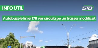 Autobuzele liniei 178 vor circula pe un traseu deviat din 9 iulie