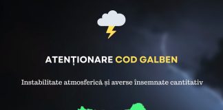 Cod galben de instabilitate atmosferică: Autoritățile recomandă prudență și informare din surse oficiale