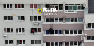 Intervenție ca în filme în București: polițiștii au intrat simultan pe ușă și pe geam pentru a salva o femeie care ameninţa că se sinucide