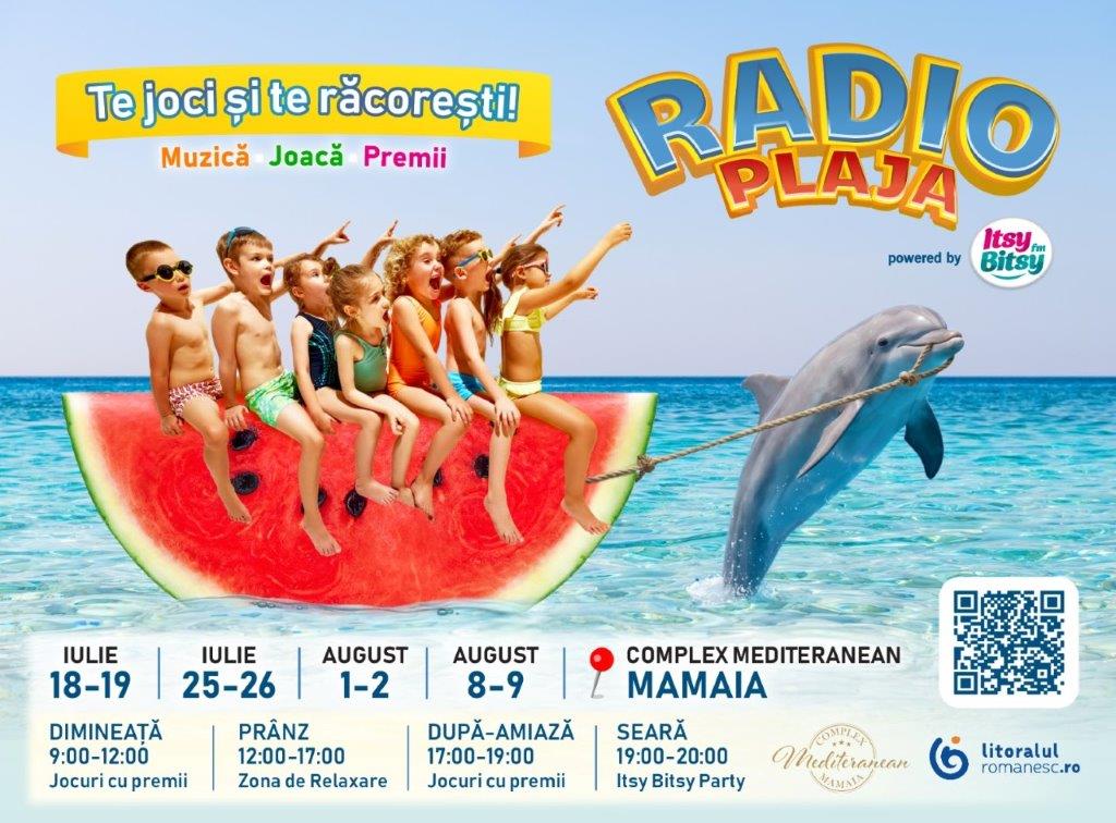 Copiii sunt invitați la joacă pe litoral, în programul de vară pregătit de Itsy Bitsy 1 RadioPlaja Itsy Bitsy 2026