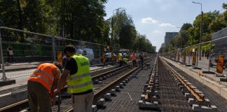 Lucrări pe Lotul 6 de tramvai din București: 5,3 kilometri de șantier pe șase artere
