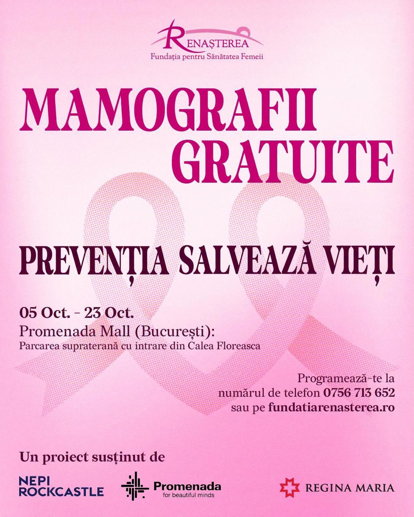 Fundația Renașterea a lansat o campanie privind teste HPV și mamografii gratuite 1 834273060 1394069039557469 8722678925836022187 n