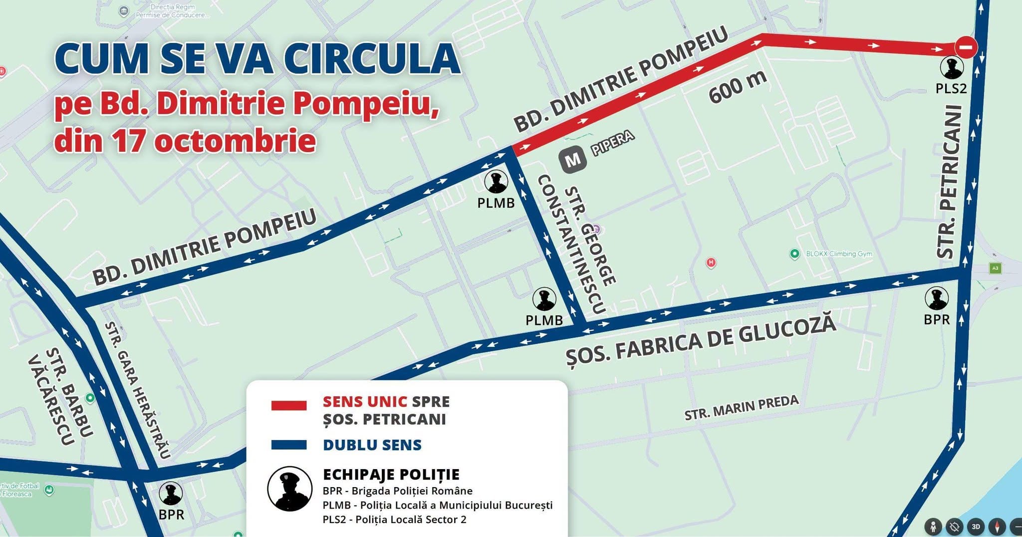 Cinci echipaje de poliție, în zona Petricani – Dimitrie Pompeiu – Fabrica de Glucoză, pentru fluidizarea traficului 1 858298721 4120932101549382 8969537644309022808 n