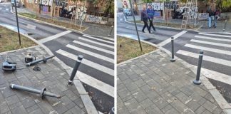 Stâlpișori montați pe 22 de străzi și bulevarde din București pentru descurajarea parcărilor ilegale