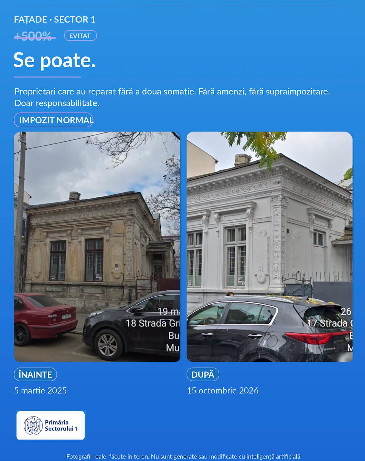 Aproape 900 de somații pentru fațade degradate, în Sectorul 1. Proprietarii care nu repară clădirile riscă supraimpozitarea 2 870327730 1837789173900817 7876167786432664437 n