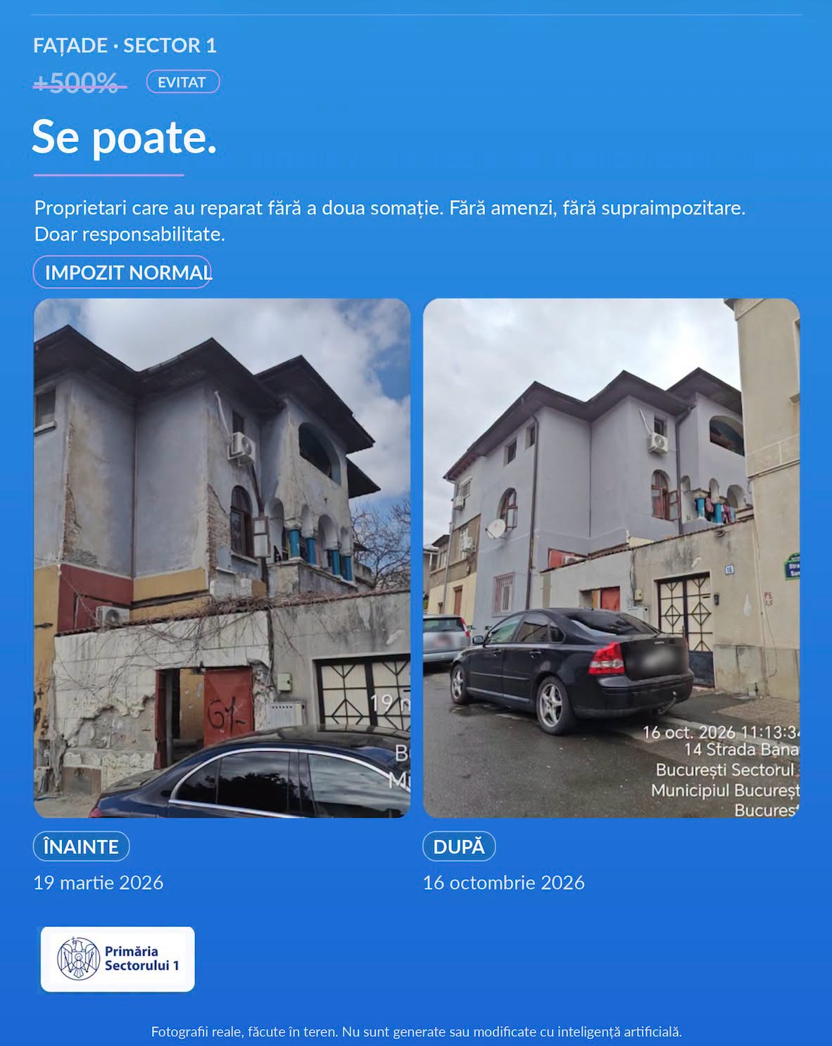 Aproape 900 de somații pentru fațade degradate, în Sectorul 1. Proprietarii care nu repară clădirile riscă supraimpozitarea 1 870415684 4431469106998471 1064431093969814517 n
